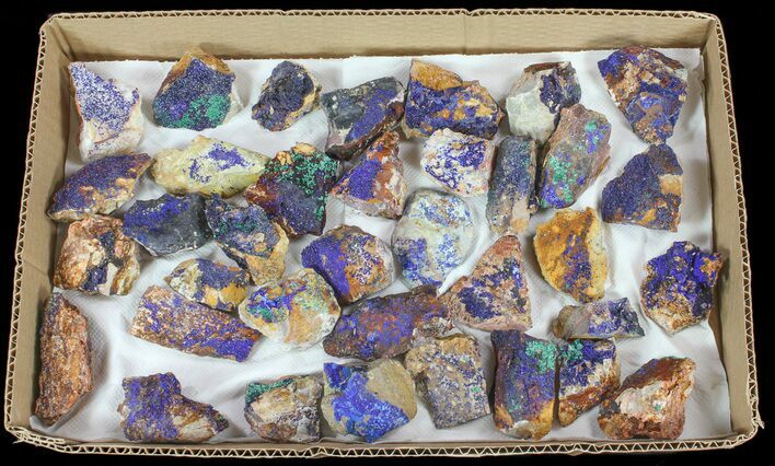 Sparkling, Drusy Azurite & Malachite (Wholesale Lot) - Pieces #61576